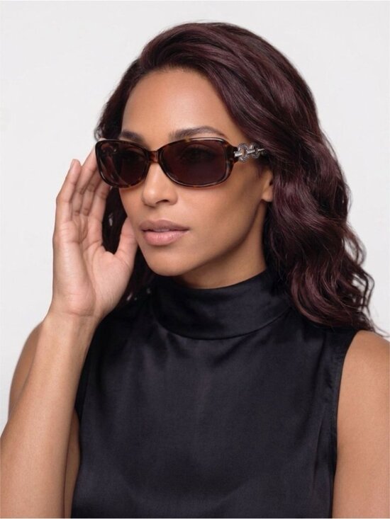 Brighton Women’s Central Park Signature Silver Tortoise Sunglasses Frames & Case main image 4